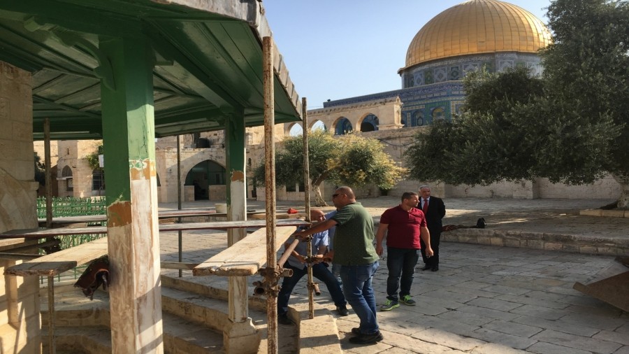"الأوقاف الإسلامية" تشرع بأعمال ترميم في الأقصى