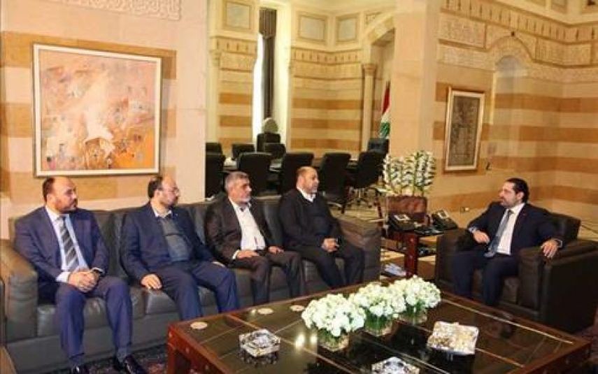 وفد من حماس برئاسة أبو مرزوق يلتقي الحريري في بيروت