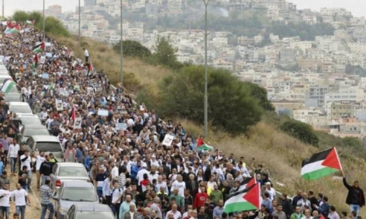 مسيرة في أم الفحم رفضا لقرار ترمب