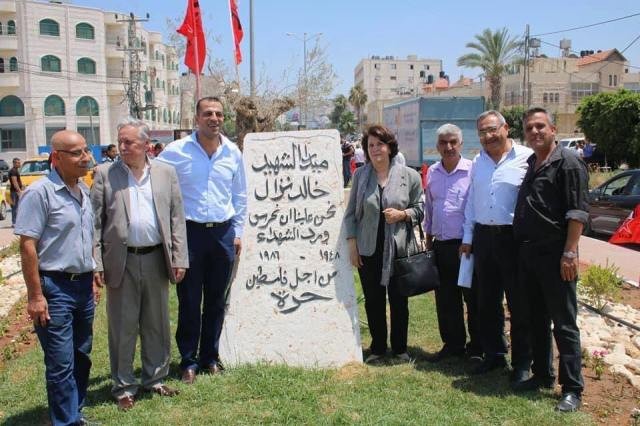 جرافات الاحتلال تدمّر نصباً تذكارياً للشهيد خالد نزال بجنين