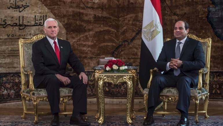 نائب ترامب يثمن دور مصر بتهدئة الأوضاع في غزة