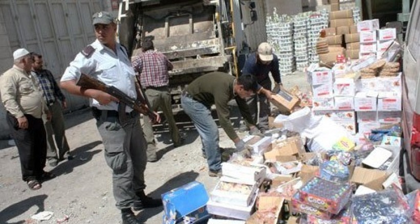 ضبط 3 أطنان مواد غذائية قادمة من مستوطنة "بركان" إلى سلفيت