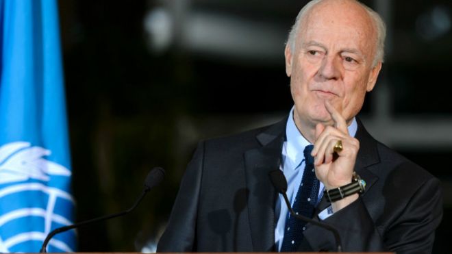 دي ميستورا يطالب الولايات المتحدة وروسيا بتدخل فوري لإنقاذ محادثات السلام السورية