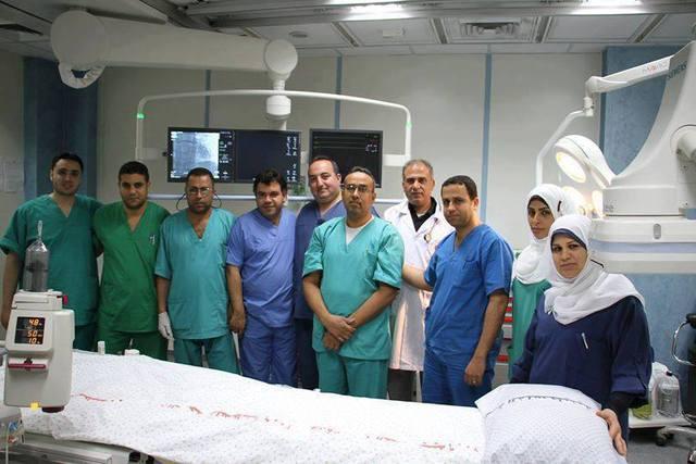 غزة: فريق القسطرة القلبية ينجح في علاج أوارم الرحم " الألياف " بواسطة القسطرة