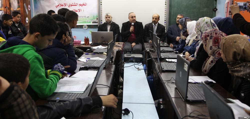 التعليم بغزة تنظم مخيماً إعلامياً لطلبة المدارس برفح