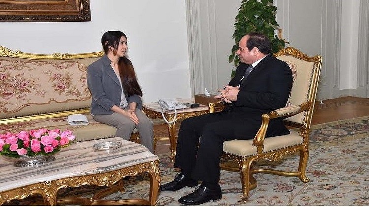 السيسي يرحب بالشابة الإيزيدية التي كانت معتقلة لدى داعش في بلاده