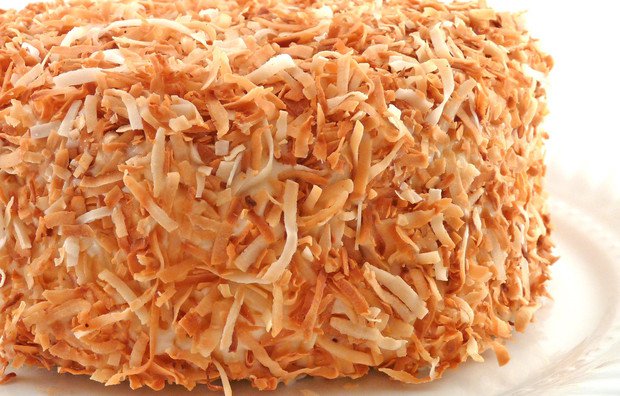 طريقة عمل كيكة جوز الهند المحمص