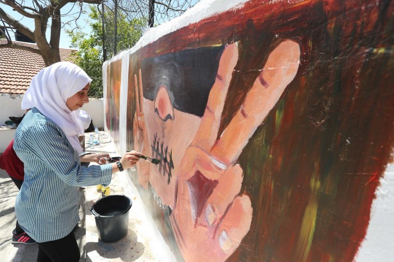 افتتاح جدارية لفلسطين في العاصمة الأرجنتينية تضامناً مع الأسرى في سجون الاحتلال