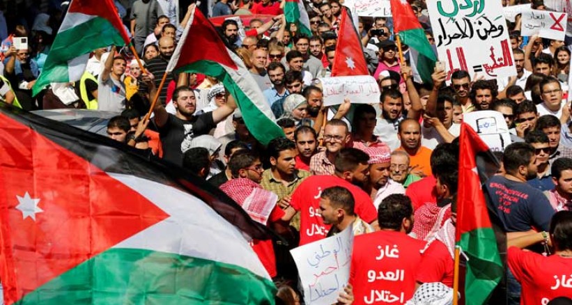 اعتصام أمام مجلس النواب الاردني تنديداً باتفاقية الغاز الاسرائيلية