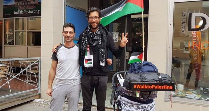 يهودي يمشي من السويد إلى فلسطين تنديدا بالانتهاكات الإسرائيلية