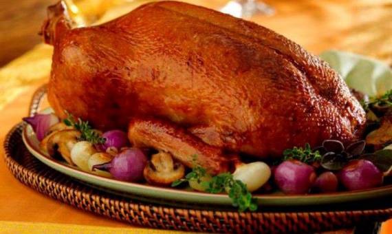 بط محشي بالفريك