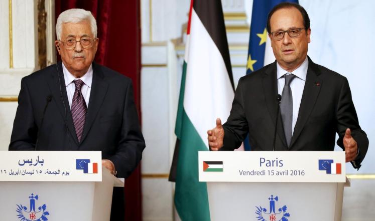 الرئيس الفرنسي يطالب المجتمع الدولي بحل القضية الفلسطينية بالطرق السلمية