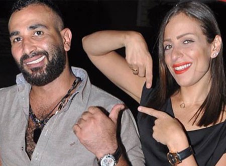 بالصور .. أحمد سعد يغازل نيكول سابا أمام خطيبته ريم البارودي!