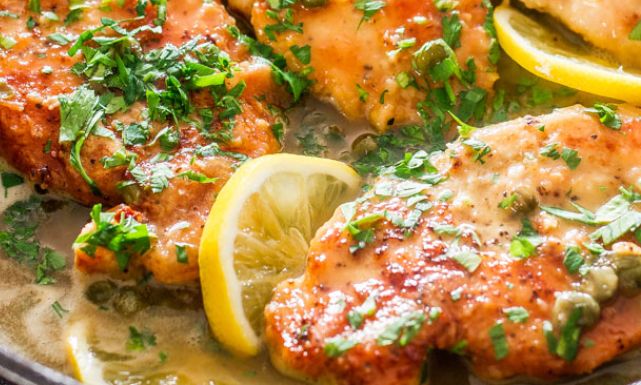 دجاج بالزبدة والليمون