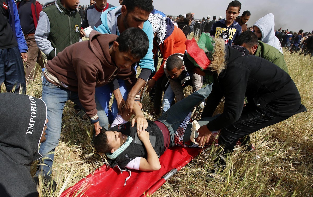 إصابات خلال قمع قوات الاحتلال للمتظاهرين شرق قطاع غزّة 