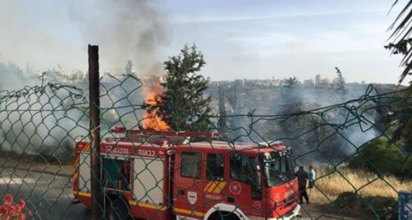 اندلاع حريق كبير في أحراش يعبد جنوب جنين