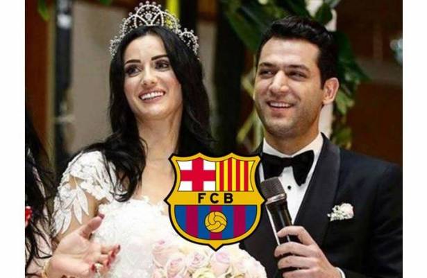 لاعب برشلونة يحضر حفل زفاف الممثل التركي مراد يلدريم