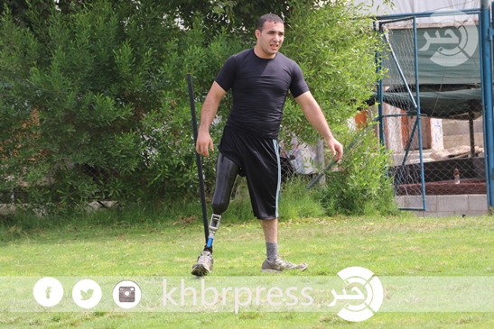 بالصور : تقرير لـ "خبر" .. غزيون يتحدون اعاقتهم في ممارسة ألعاب القوى