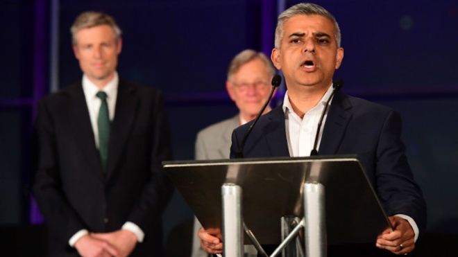 فوز ساحق للعمالي المسلم صادق خان بمنصب عمدة لندن