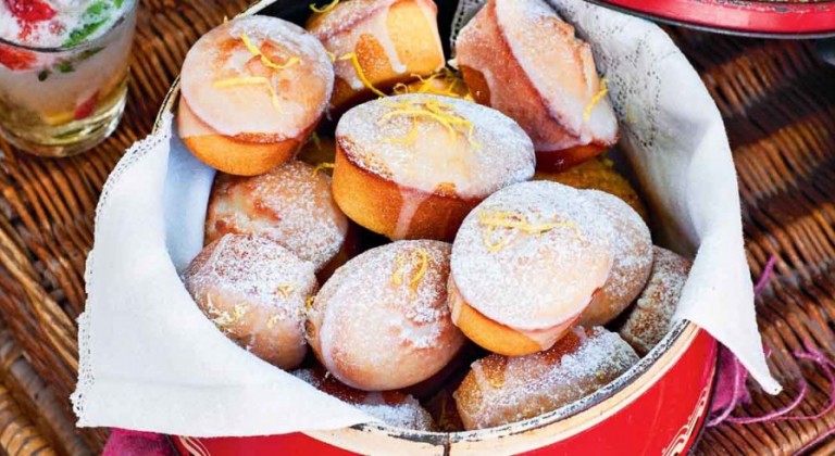 ميني كيك بصوص الليمون