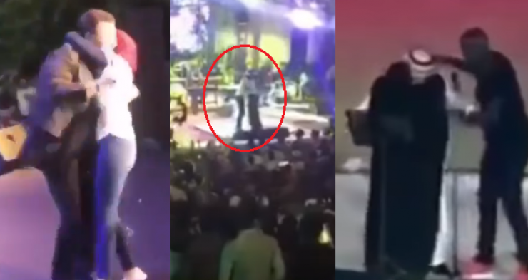 بالفيديو : بعد ماجد المهندس وعاصي الحلاني .. فتاة ترتمي في أحضان فنان سوداني على المسرح!