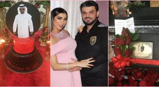 بالصور : هكذا فاجئت دنيا بطمة زوجها في عيد ميلاده