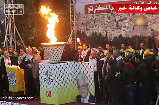 بالفيديو والصور: "فتح" توقد شعلة انطلاقتها الـ"53" بغزة