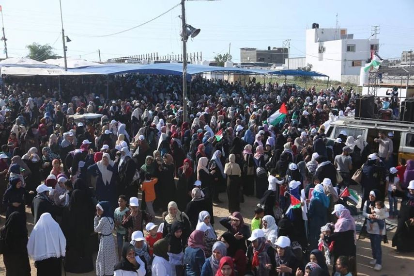 بالصور: انطلاق مهرجان "فلسطينيات نحو العودة" شرق غزة