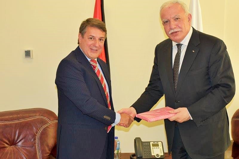 المالكي يودّع سفيري البرتغال وفنلندا بمناسبة انتهاء مهامهما لدى فلسطين