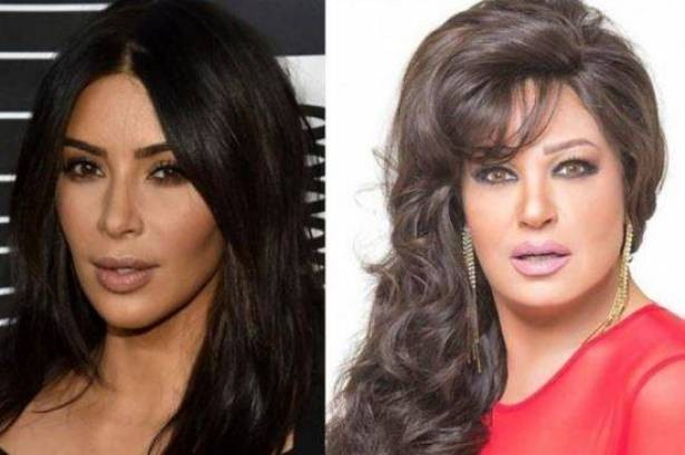 بالصورة: "كيم كارديشيان" تقلّد "فيفي عبدو"!