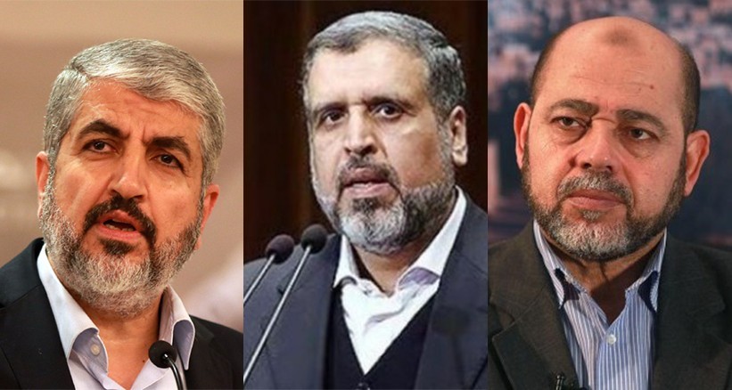 شلح ومشعل وأبو مرزوق يبحثون خيارات المقاومة في الرد على العداون الإسرئيلي