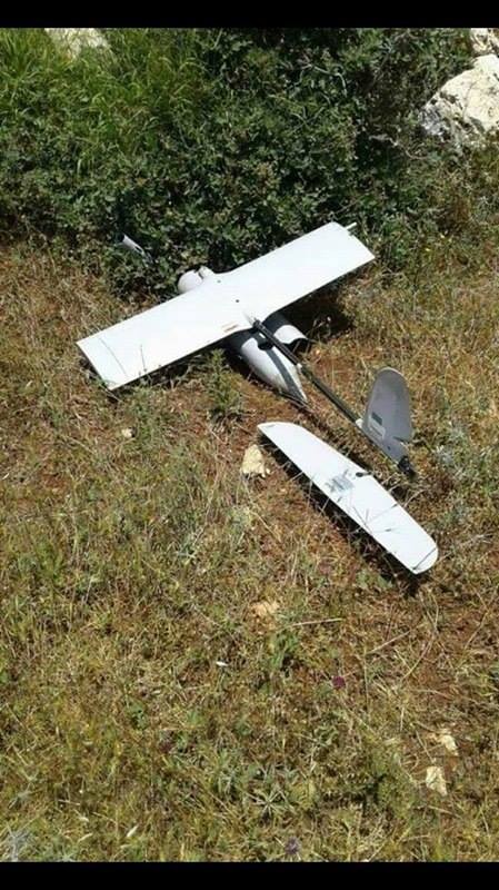 بالصور: سقوط طائرة استطلاع إسرائيلية جنوب لبنان