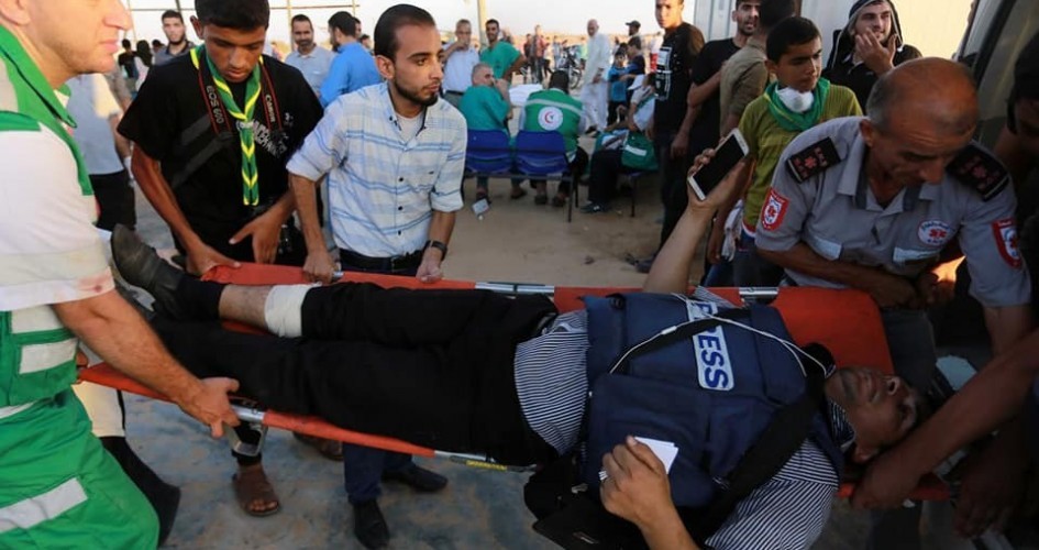 التجمع الإعلامي يدين تصاعد الاعتداءات الإسرائيلية بحق الصحفيين