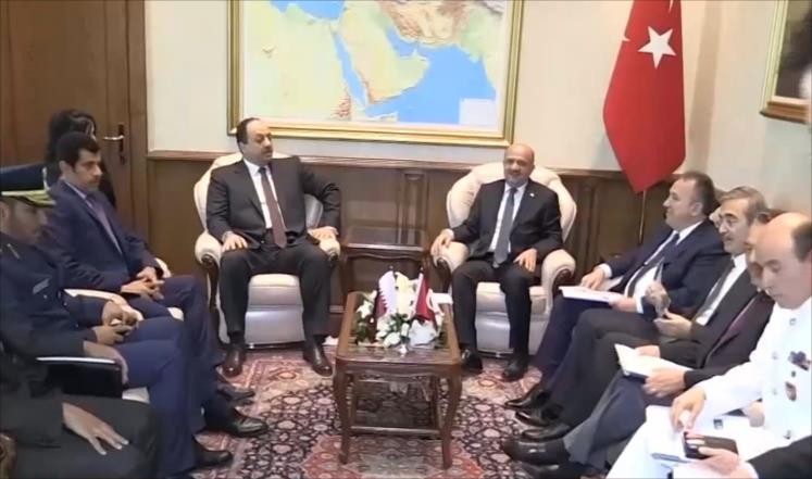 العطية ونظيره التركي يبحثان الأزمة الخليجية والتعاون العسكري
