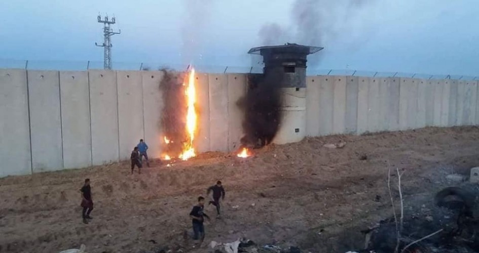 إطلاق نار تجاه الشبان وحرائق بفعل بالونات حارقة شرق غزة
