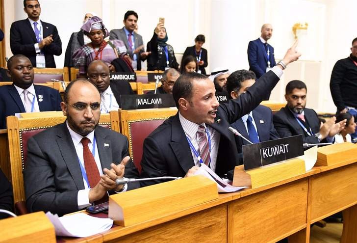 الغانم يطرد وفد "إسرائيل" من اجتماعات البرلماني الدولي