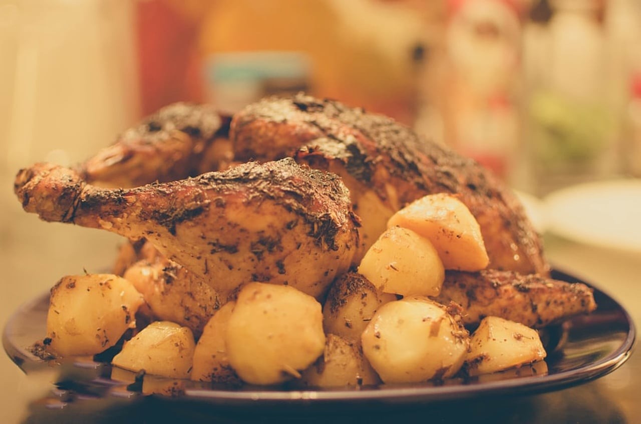 دجاج مسحب بالفرن