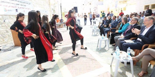 افتتاح مشروع باب الساحة وطريق كنيسة البربارة غرب رام الله