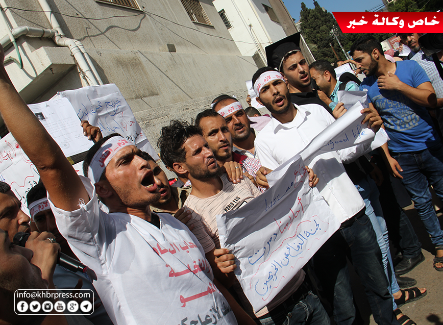 بالفيديو والصور: بدء أولى فعاليات حراك الخريجين بمسيرة حاشدة في غزّة