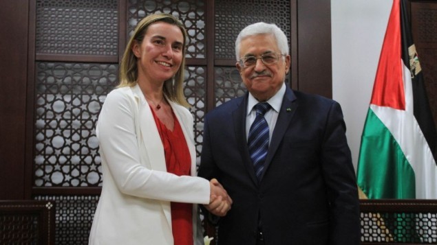 الرئيس يطلع موغيريني على التطورات المتعلقة بالقدس