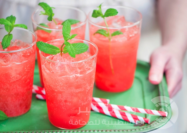 عصير البطيخ والنعناع لصيف منعش