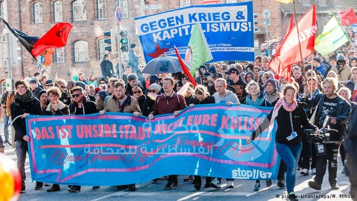 مظاهرات مناهضة لاجتماع وزراء خارجية مجموعة السبعة في لوبيك