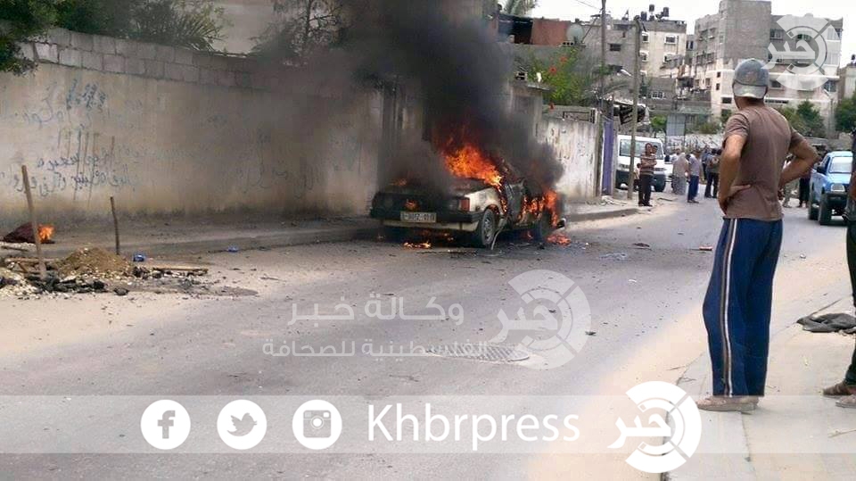 بالصور والتفاصيل :  انفجار سيارة شرق بركة الشيخ رضوان والشرطة تحقق