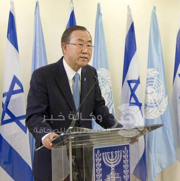 "بان كي مون" يتحدث على لسان جيش الاحتلال برسالة للغزيين