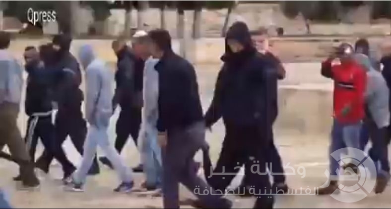 بالصور: مجموعة من المستوطنين تقتحم باحات المسجد الأقصى