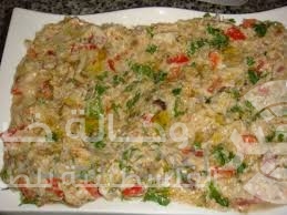 متبل باذنجان بالبندورة