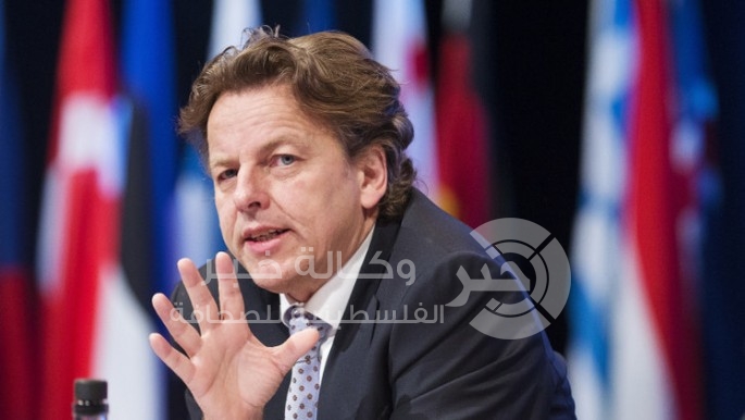 وزير الخارجية الهولندي وصل الي غزة غزة عبر معبر " كرم ابو سالم "