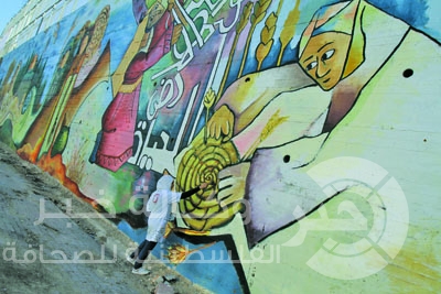 جبل جرزيم يحتضن أضخم جدارية توثق التاريخ الفلسطيني