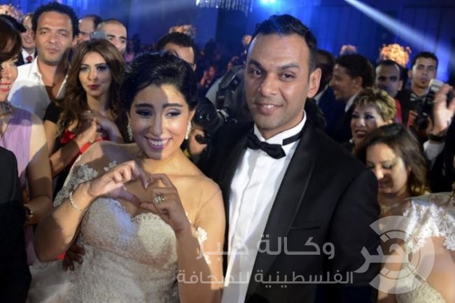 بالصور : حفل زفاف آيتن عامر على مدير التصوير محمد عزب