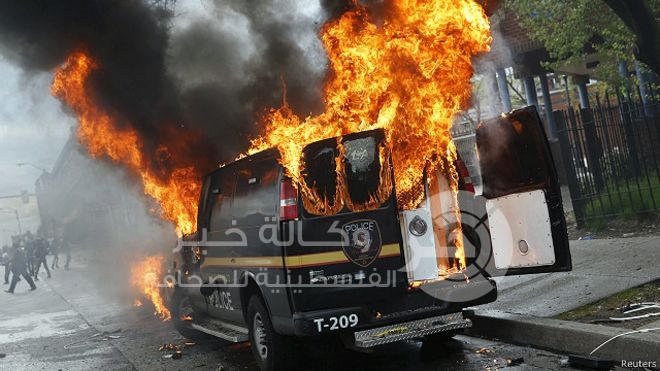 مواجهات ببالتيمور الأميركية احتجاجا على مقتل شاب أسود